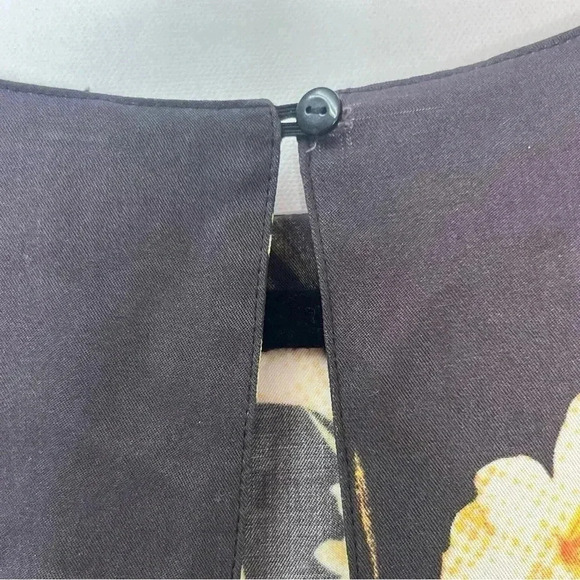 Some Days Lovin Botanic Floral Print Swing Dress Brown Sz S - Picture 8 of 14